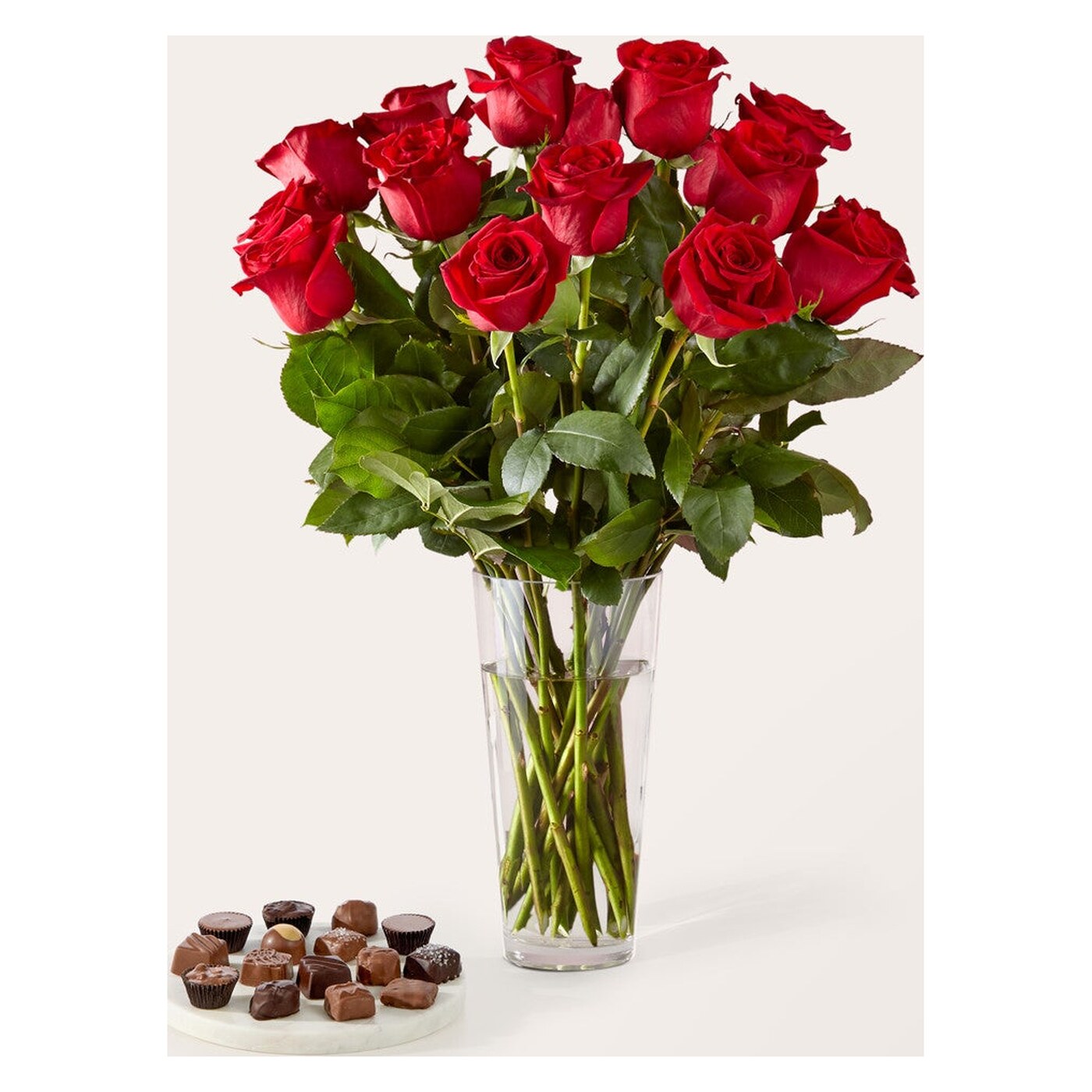 Romantic Long Stem Red Rose Bouquet Bundles arrangement option 2