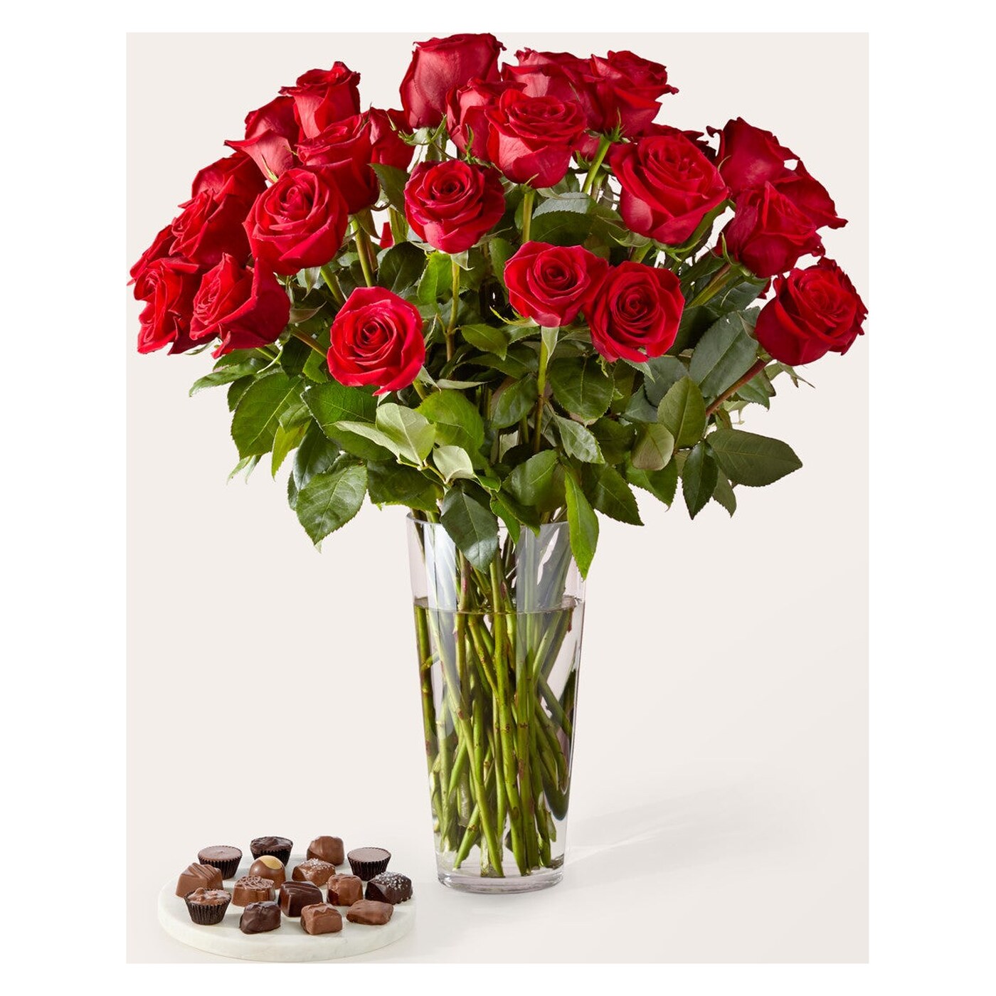 Romantic Long Stem Red Rose Bouquet Bundles arrangement option 3