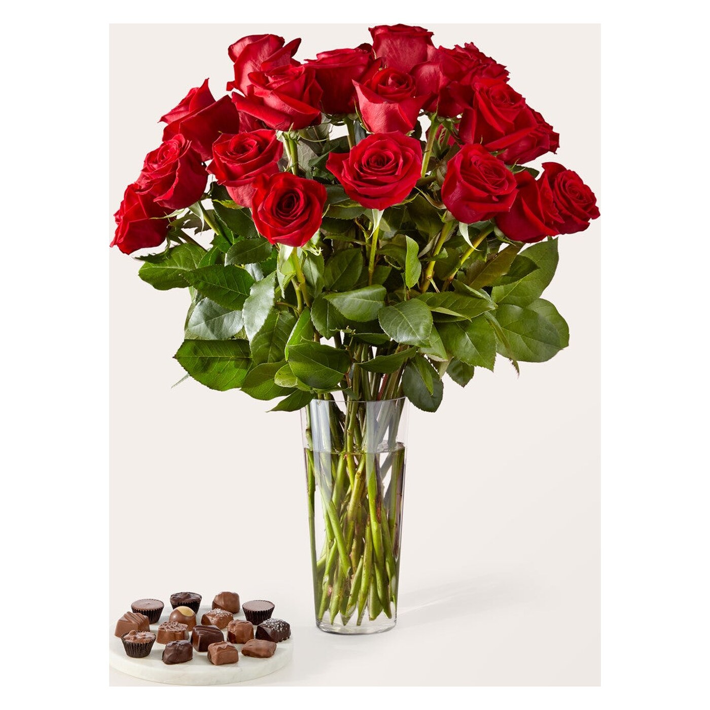Romantic Long Stem Red Rose Bouquet Bundles arrangement option 4