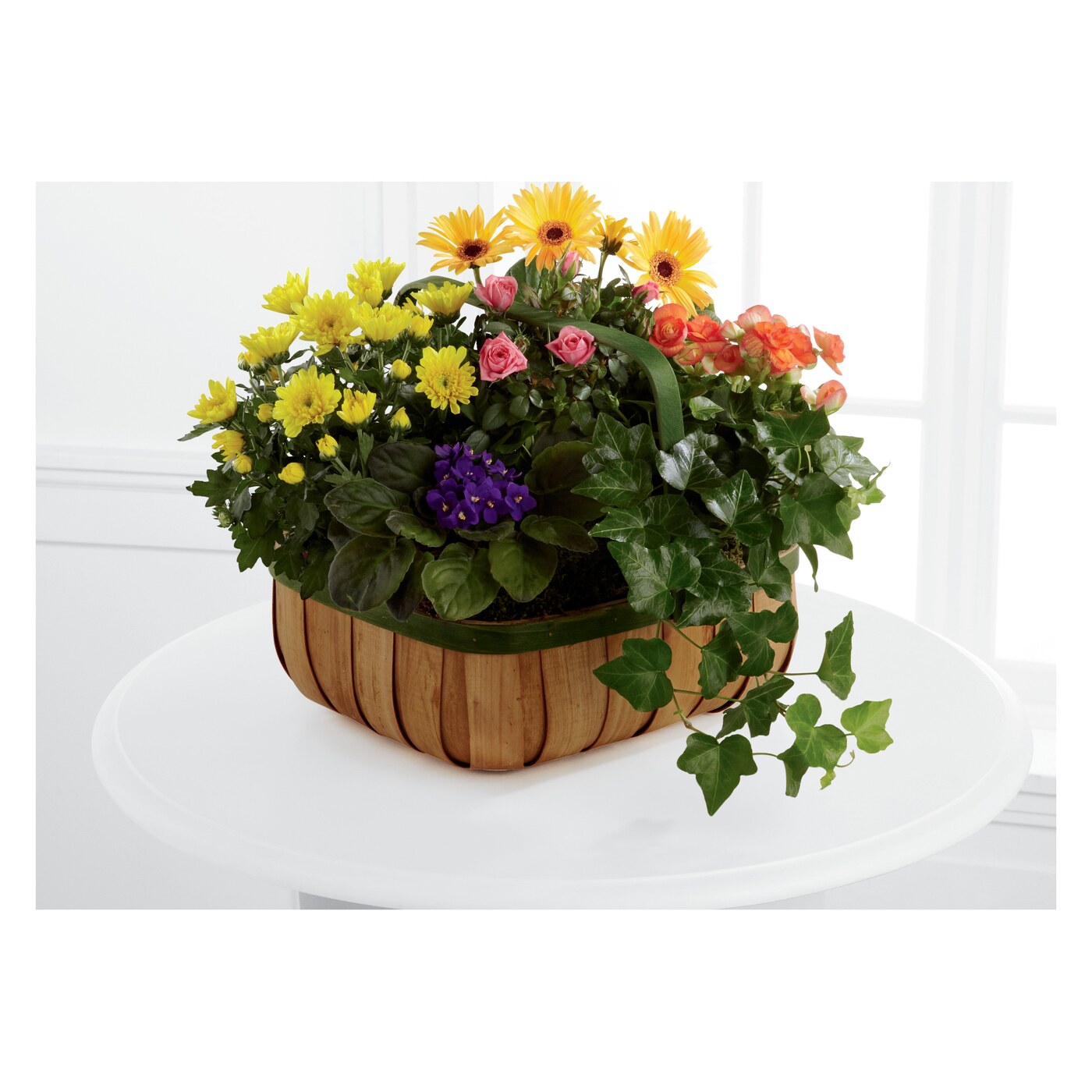 Gentle Blossoms Basket flower arrangement