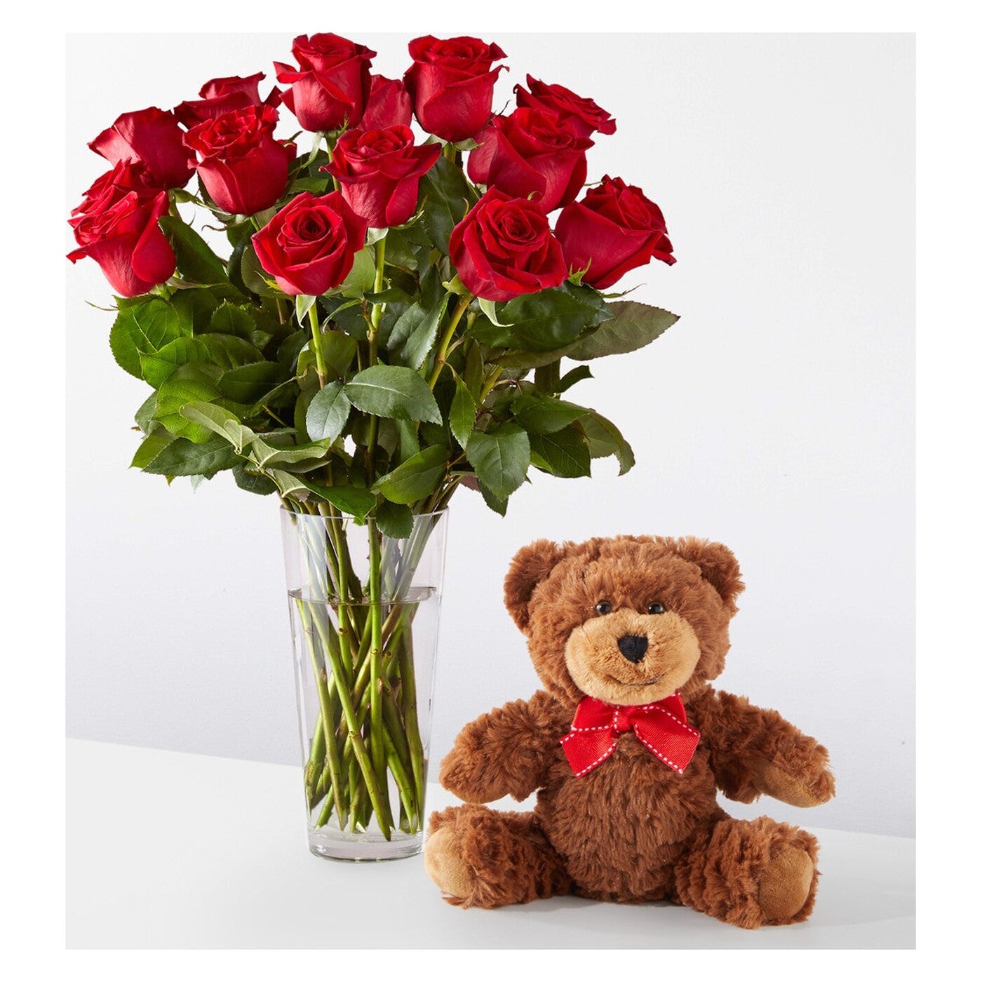Romantic Long Stem Red Rose Bouquet Bundles arrangement option 7