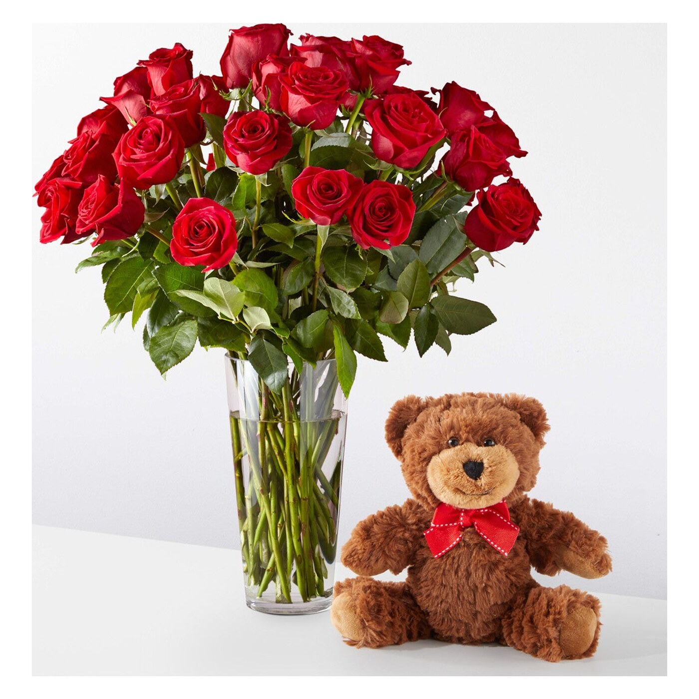 Romantic Long Stem Red Rose Bouquet Bundles arrangement option 6