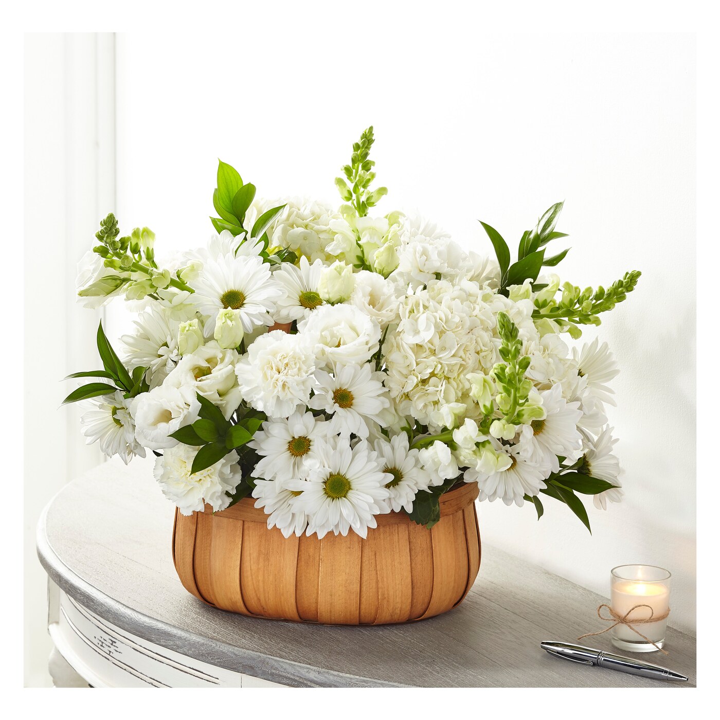 Pure Ivory Basket arrangement option 3